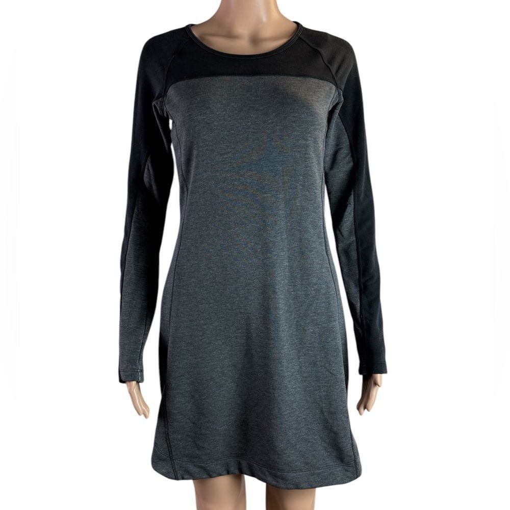 Athleta Gray & Black Color Block Dress